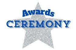 silver star with text "awards ceremony"